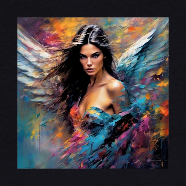 Big colorful angel like Kendall Jenner by bogfl